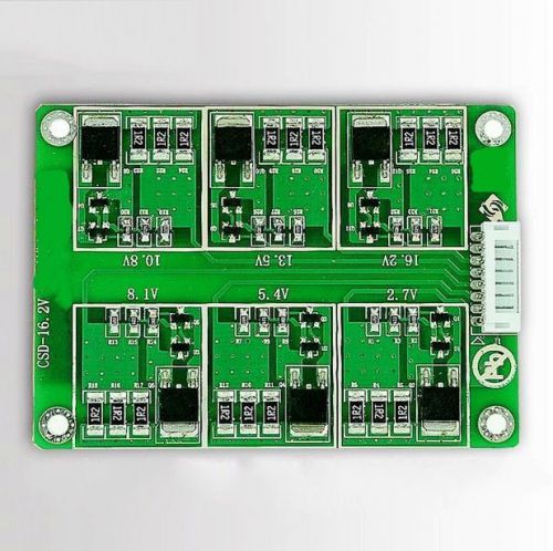 Large current 6 string 2.7v 3000f ultracapacitor protection boards 16.2v 1pc for sale