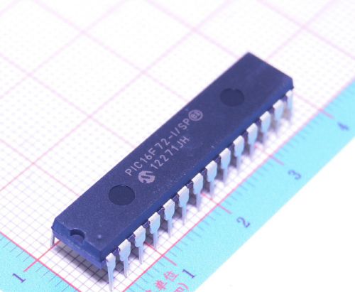 50 pcs/lot IC PIC16F72-I/SP, 28-Pin, 8-Bit CMOS FLASH MCU with A/D Converter