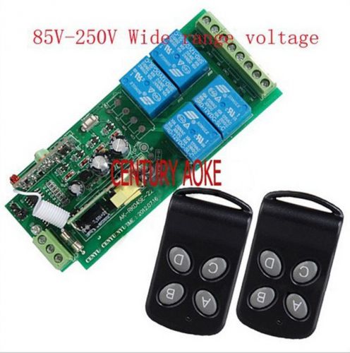 85v~250v 110v 220v 230v 4ch rf wireless remote control relay switch for sale