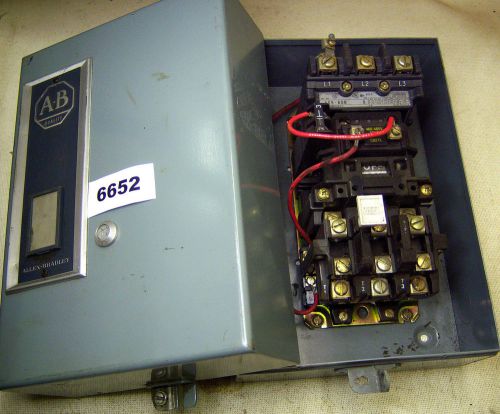 (6652) Allen Bradley Full Voltage Starter Size 0 509-AAB Non-Reversing 460-480V