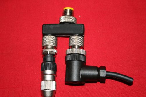 M12 x 1 cable connector - 3 way w/90 fieldbus ethernet profibus devicenet m12x1 for sale