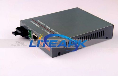 Htb gs - 03 - a/b 20km  single mode  fiber ethernet media converter / tranceiver for sale