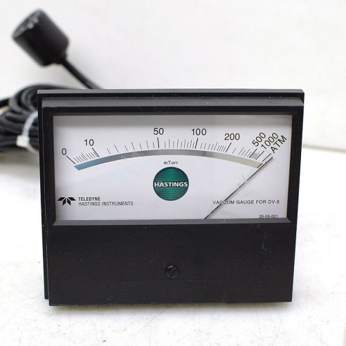 Teledyne hastings vt-6a analog 1 millitorr to atm vacuum gauge for dv-6 for sale