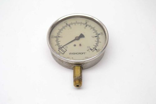 Ashcroft q-8962 duralife 0-15psi 4 in 1/4 in npt pressure gauge b435505 for sale