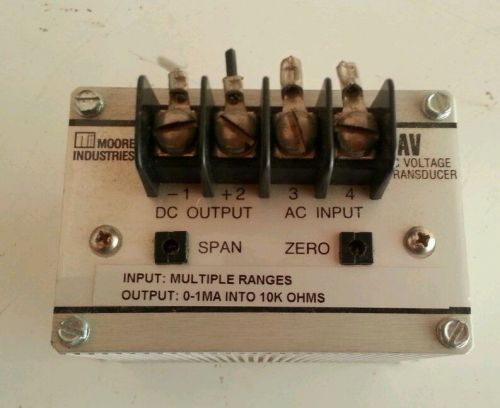 Moore industries pav 0-1ma/ into 10k ohms transducer *** for sale