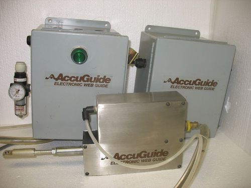 Pneumatic accuguide electronic web guide and control box used for sale