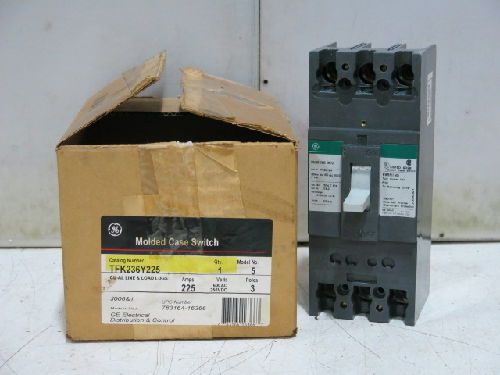 G.e. tfk236y225 circuit breaker, 225 amp, 3-poles, 600vac/250vdc for sale