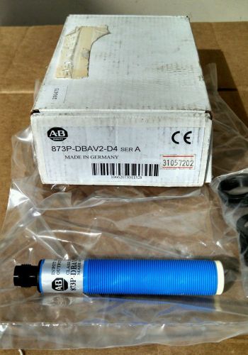 Lot of 10 allen bradley 873p-dbav2-d4 ultrasonic proximity sensors. 24v. new. for sale