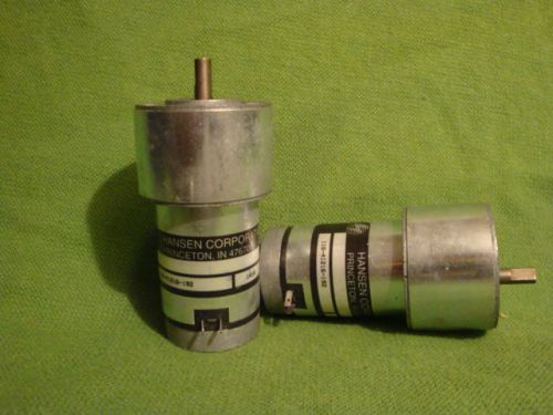 Two - hansen spur gear motors item # 116-41216-192. for sale
