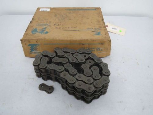 NEW TSUBAKI RS-100-2 RIVETED SINGLE STRAND 1-1/4 IN 10FT ROLLER CHAIN B365812