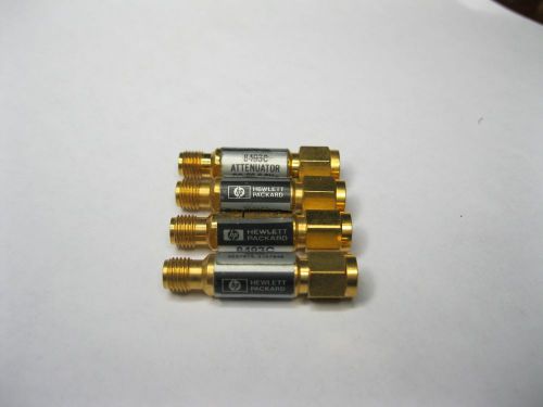 Set of 4, agilent 8493c, apc 3.5mm attenuators, (2) 3db, &amp; (2) 6db, dc-26.5ghz for sale
