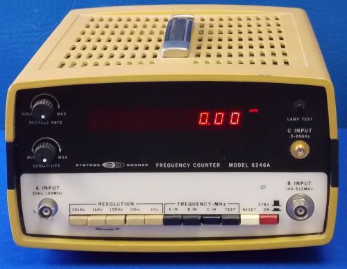 Systron Donner 6246A w/ 05 IEEE-488 Microwave Frequency Counter 500 MHz - 26 GHz