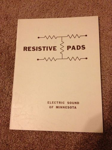 Vintage 1978 Resistive Pads Electric Sound Of Minnesota Manual Audio Reference