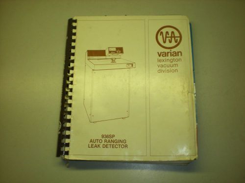Varian Model 936SP Auto Ranging Leak Detector Manual