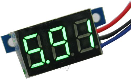 3-bit 0.36&#034; 3-wire DC0-9.99V green digital voltmeter Voltage display head tester