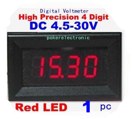 1sets x SN-Voltmeter High Precision 4 Digit DC 4.5-30V Red LED
