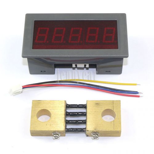 DC 300A Digital Ammeter Red LED Amp Panel Meter with Current Shunt Resistance