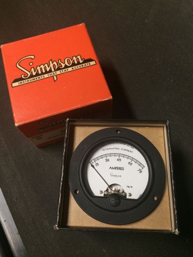 SIMPSON 75-5  AMPERES AC METER MODEL 55 NEW OLD STOCK
