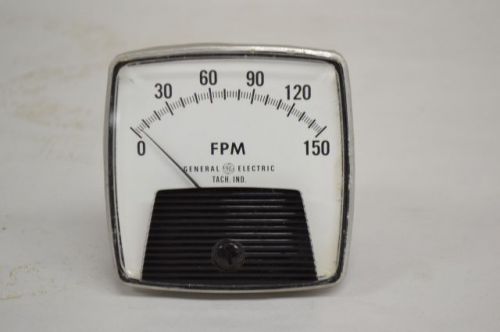 Ge 50-162661nrcr2jbz panel meter gauge 0-150 fpm tachometer d204632 for sale