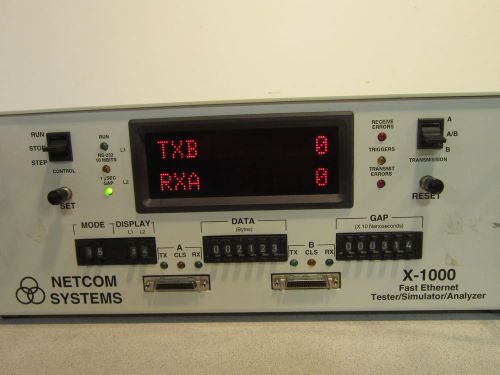 Netcom Systems X-1000 Fast Ethernet Tester/Simulator/Analyzer, Powers On *NICE*