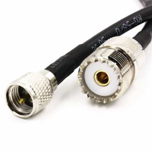 1pcs UHF female to mini UHF male RG58 pigtail RF cable 50cm