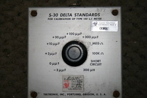 TEKTRONIC  S-30 Delta Standards FOR CALIBRATION OF TYPE 130 LC Meter)