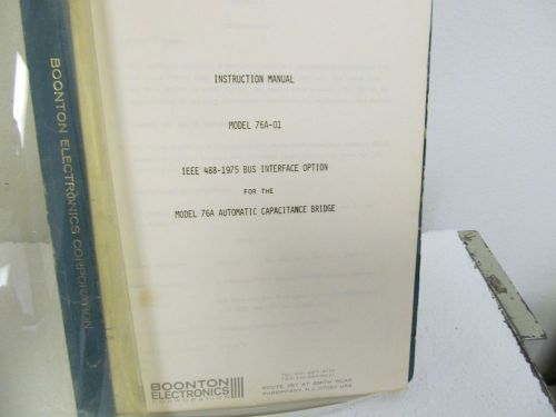 Boonton 76A-01, 488-1975, 76A Instruction Manual