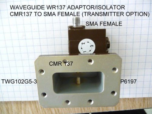 WAVEGUIDE ADAPTOR/ISOLATOR CMR137 TO SMA (F)  TX OPTION MITEC M2233