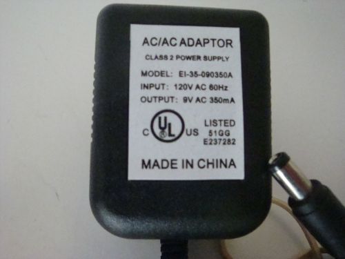 AC/AC Adaptor 9 Volt 350Ma Gently Used Tested Working