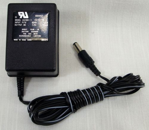 Ac adapter e6100-1 7.2vdc 70ma .07a self indicates for rechargable lantern for sale
