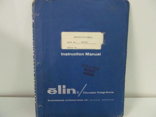 Elin Division DK-115R Oscillator Instruction Manual w/schematics
