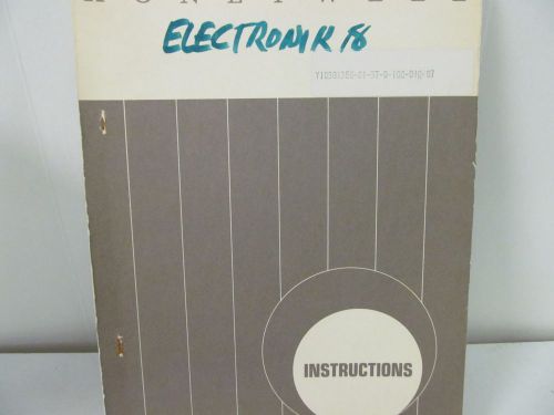 Honeywell Electronik 18 Strip Chart Contact Controller Instructions w/schematics