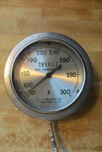 Trerice dial thermometer,30 to 300 deg.h.o.trerice co,detroit mich,usa,old gauge for sale