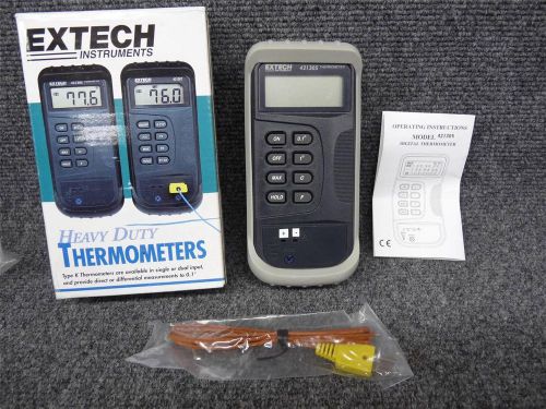 EXTECH DIGITAL THERMOMETER MODEL 421305 THERMOCOUPLE READER TYPE K RTD METER