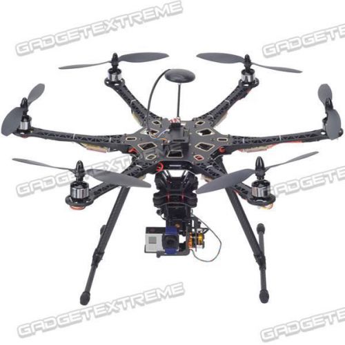 Fpv s550 hexacopter apm2.6 gps power w/bgc v2.3b5 cf 3-axis gopro gimbal e for sale