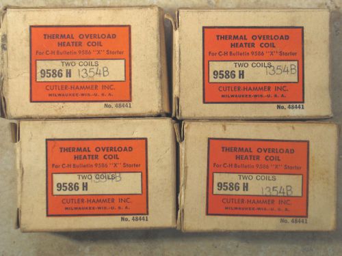LOT (4) Boxes of (2) CUTLER - HAMMER Thermal Overload Heater coil 9586 H 1354B