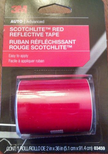 3M 03459 Scotchlite Reflective Tape, Red, 2 x 36&#034;