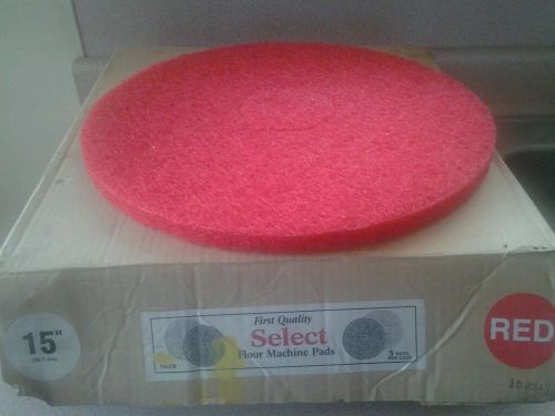 First quality select floor machine pad 15&#034; red