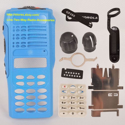 10x Blue Refurbish Kit Case Housing For Motorola GP380 Two Way Radio