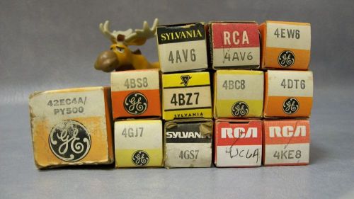 4AV6 4BS8 4BC8 4BZ7 4DT6 4EW6 4GJ7 4GS7 4JC6A 4KE8 Vacuum Tubes Lot of 12