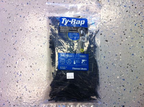 THOMAS&amp;BETTS TY-RAP TY23MX - 3.62&#034; 18LB BLACK STEEL TOOTH CABLE TIES - 1,000PK