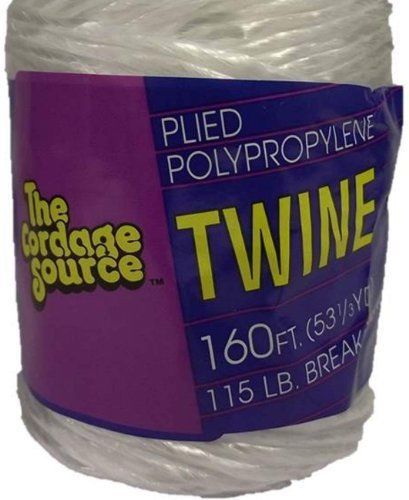 Cordage source 1004 braided poly twine  160-feet  white for sale