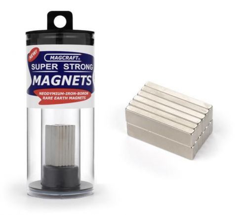 Magcraft 834 1&#034;x1/4&#034;x1/10&#034; Rare Earth Block Magnets (12)