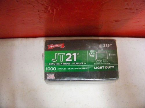5 Boxes Arrow JT21 #215 Staples 1000 per box New