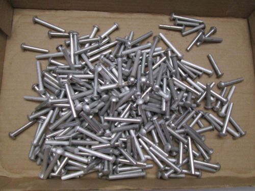 Lot of 270 solid aluminum 2 1/4 inch and 1 5/8&#034; long x 1/4&#034; in diameter  rivets for sale