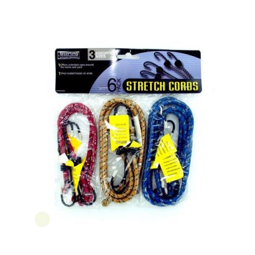 6 bungee cords - value pack of 6 - 3 assorted sizes - useful for so many things for sale