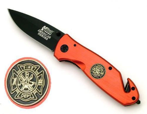 Mtech mtx8017 knives folder knife stainless xtreme fire department tactical for sale