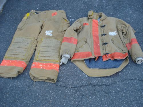 Set 38x28 Pants Jacket Coat 42x32 Firefighter Turnout Gear MORNING PRIDE....S31