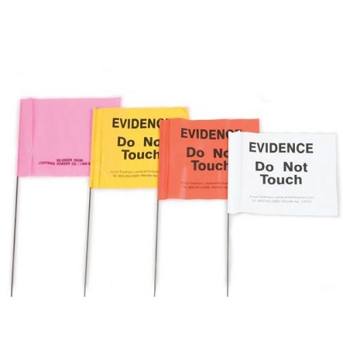 Armor forensics 3-5031 yellow pack of 100 printed evidence do not touch flags for sale