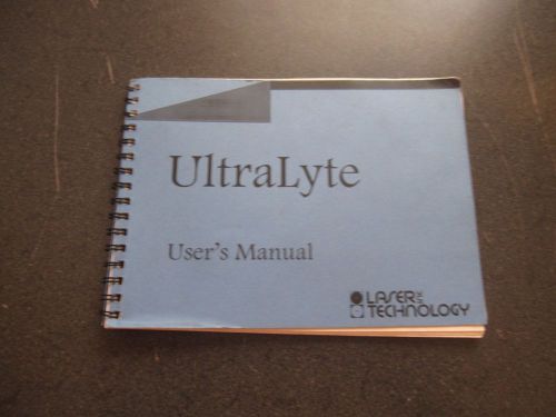 Laser Technology Ultralyte LTI Hand Held  USER&#039;S MANUAL